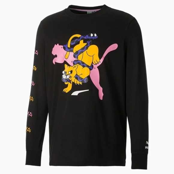 Mens PUMA X AKA BOKU GRAPHIC LONG SLEEVE T-SHIRT XXL - Picture 2 of 10